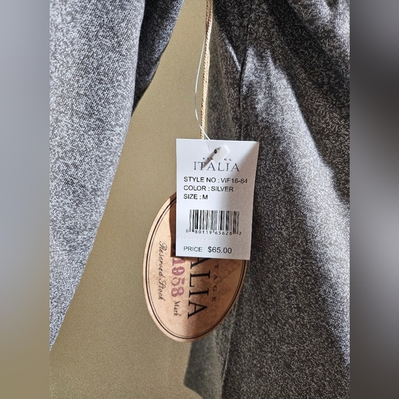 NEW Vintage Italia 1958 Grey Long Sleeve Crew Neck Sweater Medium - Picture 8 of 12